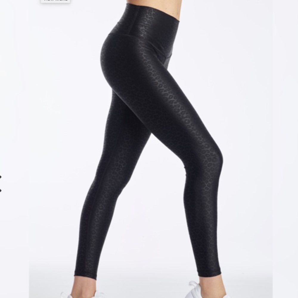 DYI Embossed Tight Black Leopard Leggings